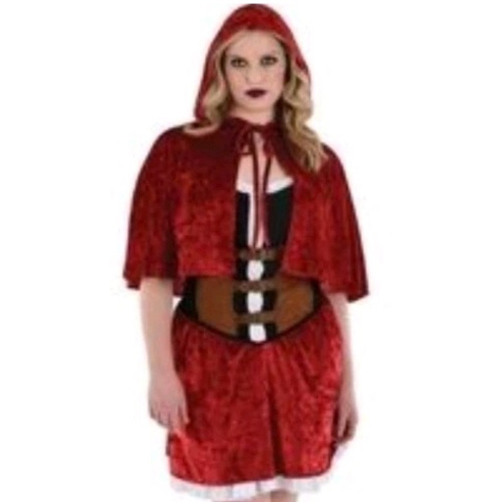 Rebel Riding Hood Costume Adult Plus 2XL 18-20 Halloween New
